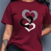 Women's Letter Graphic Print Sporty Fashion Casual Round Neck Short Sleeve T-shirt