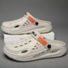 Men's Fashionable Sandals and Slides with a Sporty Letter Pattern Design, Featuring a Non-slip, Breathable, and Reversible Slip-on Style, Suitable for Daily and Outdoor Use