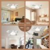 product-fancy-0465c850-a6f0-4518-a4d8-a13b2f22f6eb LED Smart Ceiling Fan Light - E27/E26 Screw Port With Remote Control, Adjustable Brightness And 3 Speed Adjustment, Suitable For Bedroom, Living Room, Study, Kitchen And Bathroom - Modern Design, Suitable For All Seasons (2-in-1-3/4/5 Head Fan Light