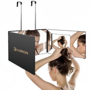 360-Degree Viewing Angle Hair Cutting Mirror, 3-Way Self Haircut Mirror with Clear Anti-Fog HD Glass, USB Rechargeable, Plastic Frame, Beauty And Personal Care Mirror, Wedding Gift, Triple Fold Mirror, Limited Time Discount, Wedding Easter Gifts