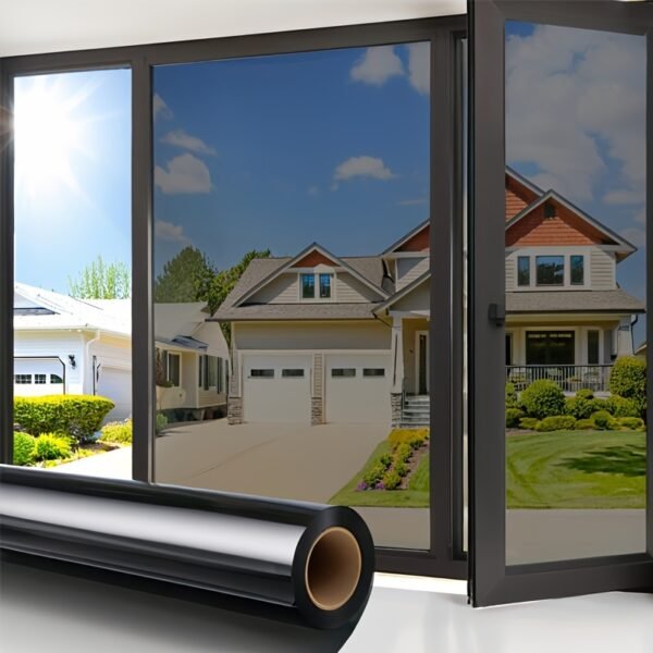 product-fancy-867a82d6-cc13-41b0-b44a-7c879dc818ad Large One-Way Privacy Window Film for Home And Office Windows. Features Electrostatic Adhesion - No Glue Required - And Provides Protection, Sunshade, And Heat Insulation. Holiday Decorations. Bonus Gifts: Spray Bottle, Measuring Tape, And Squeegee