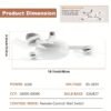 product-fancy-b0b22d89-a07a-4361-be36-32140f8fbd2a LED Smart Ceiling Fan Light - E27/E26 Screw Port With Remote Control, Adjustable Brightness And 3 Speed Adjustment, Suitable For Bedroom, Living Room, Study, Kitchen And Bathroom - Modern Design, Suitable For All Seasons (2-in-1-3/4/5 Head Fan Light