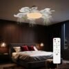 product-fancy-c9a40003-5e0b-4924-b4c1-df36f518052d LED Smart Ceiling Fan Light - E27/E26 Screw Port With Remote Control, Adjustable Brightness And 3 Speed Adjustment, Suitable For Bedroom, Living Room, Study, Kitchen And Bathroom - Modern Design, Suitable For All Seasons (2-in-1-3/4/5 Head Fan Light